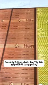 Chiếu Trúc Tăm Vân Gỗ in hoa Chiếu trúc Tây Bắc Chiếu tre trúc mùa hè điều hòa thoáng mát Gấp Gọn Nhiều Kích Thước Mát Lưng Chống Nóng Mùa Hè