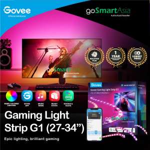 goSmart Asia Govee PC Monitor Gaming Back Light Strip G1 Monitor Backlight for 27-34 Inch PC RGB Light LED Light Lampu Hiasan Lampu LED