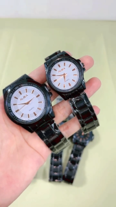 Candik-Jam Tangan Rantai Pria Wanita Couple Pasangan Mewah Terbaru Display Analoq Elegan