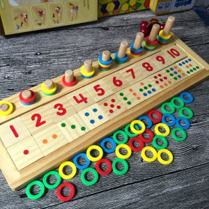 Bộ Đồ Chơi Giáo Dục Toán Montessori Bảng Khớp Tròn Mầu Cầu Vồng