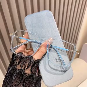 FREE BOX Kacamata Lensa Photocromic Anti Radiasi Wanita Kacamata Photochromic Bingkai Kotak Titanium Anti UV 2 In 1 Fotocromic