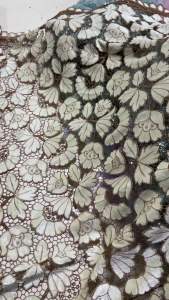 Royal Blue 5 Yard Hot Selling African Lace With Velvet African Guipure Lace High Quality Embroidered Fabric For Wedding Women
