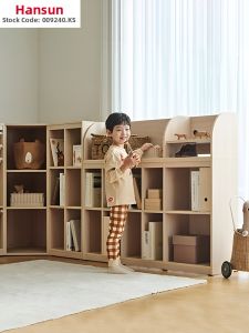 Hanssem | Solid Wood Multi-Layer Storage Cabinet