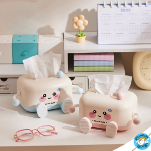 LOCAL SELLER 🇸🇬【Ready Stock】Cute Tissue Box/Tissue Box Holder/ Cute Mini Trash Bin/Deck Organizer