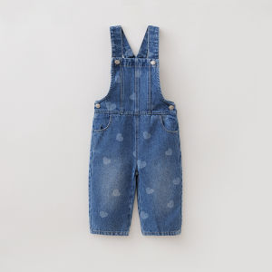 Marc&Janie | Heart Design Girls Cotton Denim Dungarees