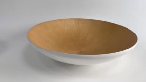 Tô chỏm cầu có chân sơn mài trắng - Thiết kế nghệ thuật độc đáo trang trí bàn trà – bền đẹp sang trọng