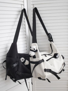 Nylon Crossbody Bag for Men and Women Large Capacity Casual Stylish Shoulder Bag Ideal for University Students and Commuters