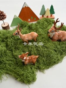 Lifelike Miniature Moss Lawn Landscape Decoration Fake Grass Decorative Potted Bonsai Garden Ornament Rural Style Plant