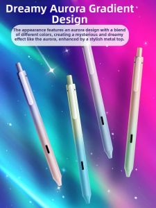 DIANSHI | Noiseless Click Silent Writing Medium Pen Dual Balls Quick-Dry Ink