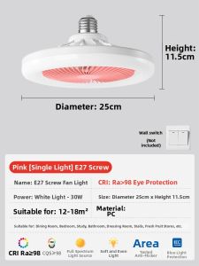 ZHENNIU | Bladeless Ceiling Fan Light e27 Base