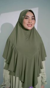 Ar 767 Jilbab Syari Hijab Arrafi /Kerudung Putih Umroh / Kerudung hitam Haji / Ar 767 jumbo / Jilbab jumbo