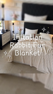 CozyHome Selimut Gebu Tebal Lembut Soft Imitation Fur Plush Blanket Sofa Office Travel Fluffy Comforter BXQ