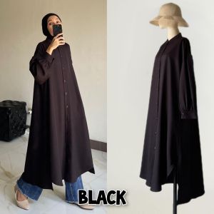 LUNARA Longtunik || Atasan Tunik Polos Kain Tazakka