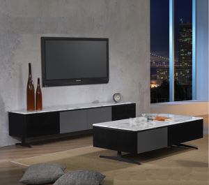 (FREE Installation+Shipping) KBSLafever TV Stand or Coffee Table / Marble Stone Top / Cabinet Storage /Luxury Modern / Contemporary Glam