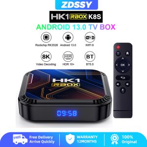 ZDSSY HK1 RBOX K8S RK3528แอนดรอยด์13 Core CHAP Rockchip 8K HD 4K Dual Wifi 2.4G 5G BT 4GB 32GB 64GB กล่องทีวีสมาร์ท Google เสียงกล่องสมาร์ททีวีตั้งกล่องด้านบน