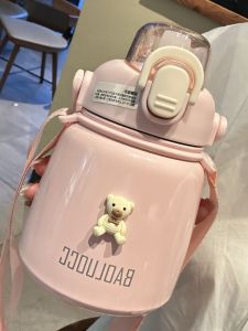 Cốc Nước Giữ Nhiệt Dung Tích Lớn Cho Trẻ Em Và Phụ Nữ Cốc Giữ Nhiệt Có Van Chui Dễ Thương Cho Học Sinh Cốc Nước Bằng Thép Không Gỉ 304