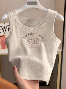 Áo Ba Lỗ Nữ Mùa Xuân Hè Phong Cách Mỹ Áo Ba Lỗ Nữ Cổ Chữ V Tay Ngắn Dáng Ôm Cotton 95% Polyester 5%