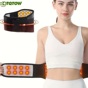 BOTQTOW 1PCS Magnetic Heating Lumbar Support Belt - Adjustable Waist Brace for Lower Back Pain Relief Massager Size M-4XL