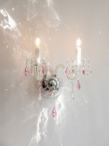 QIANYUE | French Crystal Candle Glass Tubular Wall Light