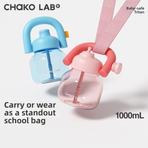 CHAKOLAB | Portable Straw Water Bottle for Students