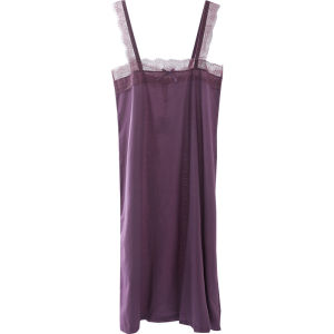 XEXZ | ชุดนอนผู้หญิงคอวีแขนกุดลูกไม้คอตตอนแท้สไตล์หวานฤดูร้อน 2023 ชุดนอนผู้หญิงคอตตอนแท้สไตล์เซ็กซี่