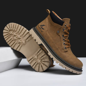 Classic Handmade Leather Men Boots Work Shoes Outdoor Hiking Boots Sneakers Hombres Botas Winter High Top Footwear Anti Slip
