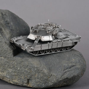 Wood Public Goods US M1A2 Abrams Main Battle Tank All Metal Model Finished Military Model