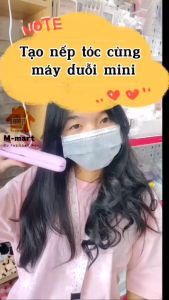 Máy duỗi tóc mini máy tạo kiểu tóc mini 2in1 có công tắc