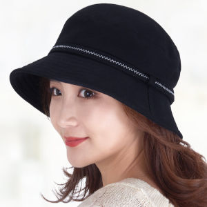 Casual Fishing Cap Womens Outdoor Fashion Spring Summer Autumn Cotton Polyester Wide Brim Flat Top Bucket Hat Short Hair