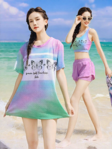 Barbie | Body Concealing Conservative Swimwear Set for Plus Size Girls