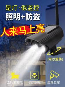 Solar Powered Outdoor Courtyard Lamp with Simulation Fake Camera for Home Use Outdoor Lighting Human Body Induction Anti-Theft Lamp