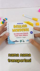 Buku Belajar Nama Alat Transportasi & Kendaraan Darat Laut Udara | BUKU PAUD MURAH