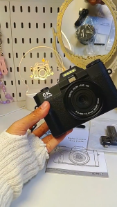 VETXI-1 6K Digital Camera 64MP 16X Digital Zoom 3  Flip Cover WiFi Network Camera 32GB SD Card