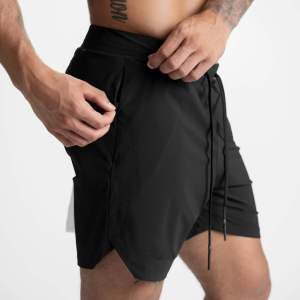 Mens Running Fitness Sports Shorts Summer 2023 Single Layer Solid Color Five-Quarter Length Casual Lightweight Quick Dry