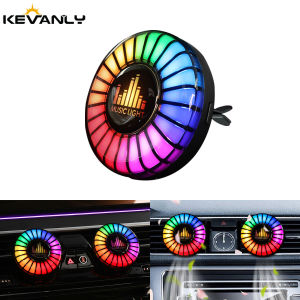 Car Music Rhythm Lamp Car Air Outlet Freshener D2 Vehicle-Mounted Color-Changing Audio Light App Control Music Atmosphere Light