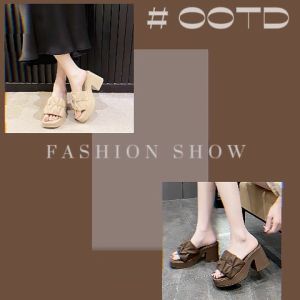 QXshop สินค้าเข้าใหม่  รองเท้าแตะแฟชั่นแบบสวมส้นสูง  เป็นงานสวมสีพื้นเรียบๆ ใส่สบาย ทรงสวย เลือกได้ถึง4สี รุ่นนี้บอกเลยว่า ไม่มีไม่ได้ มาซื้อกันด่วนนน