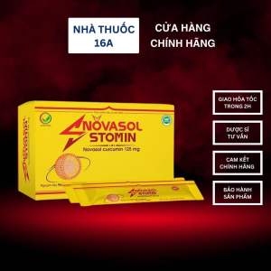 GÓI NGHỆ NOVASOL STOMIN - MIỄN PHÍ VẬN CHUYỂN - NGHỆ NANO CURCUMIN BẢO VỆ NIÊM MẠC DẠ DÀY GIẢM TRÀO NGƯỢC ACID DỊCH VỊ