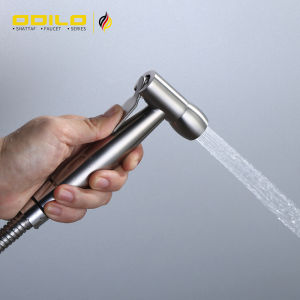 ODILO 304 stainless steel Bathroom white toilet bidet sprayer shattaf set Handheld shower water tap faucet