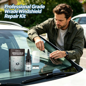 20ml Large Capacity Windshield Repair Kit Car Glass Crack Fix Tool DIY Window Screen Polishing Resin Curing Film Scraper Kit