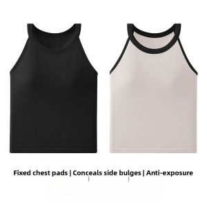 Miiow | Slim Fit Sleeveless Womens Vest Inner Wear With Chest Pad Sweet Style White Color Summer New Arrival MiiOW Cat Person Brand