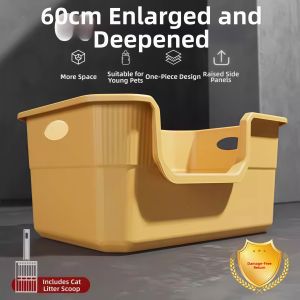 WEVOLA | Oversized Non-Spill Open/Closed Litter Box