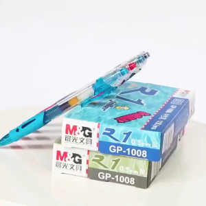 Hộp 12 cây bút gel nước M&G GP1163 / 1163 luyện viết chữ Hán tiếng Trung ruột thay G5 ngòi 0.5mm