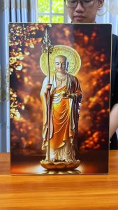 Tranh Treo Tường Địa Tạng Vương Bồ Tát - Tranh Laminate Tráng Gương - Newshop