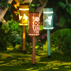 (BUY 1 TAKE 1) JeeYee Solar Light Outdoor Water Proof Garden Light Outdoor LED Solar Light Outdoor Waterproof Lantern Night Lamp Out Leaf Shaped Design Hanging Light Decorative Courtyard Garden Hanging Lamp Waterproof 太阳能铁艺灯