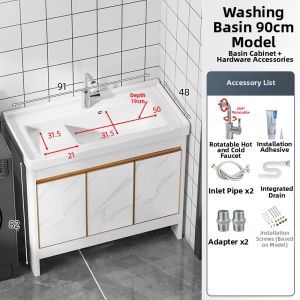 Laundry Washing Station with Scrub Board Washbasin and Sink Combination