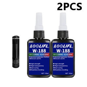 LOOLIFL | Loolifl W‑188Uv Curing Glue High‑Transparent Fast‑Drying Strong Adhesive Trace‑Less Seamless DIY Craft Glass Jewelry Repair Glue