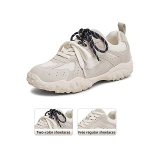 TATA | Womens Silver Retro Sneakers
