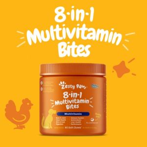 Zesty Paws 8-in-1 Multivitamin Bites for Dogs - Chicken Flavor (10/20/30/90 Soft Chews) (EXP:03 2027)