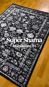 SUPER SHAMA Karpet Lantai 210x300 SM01 Black