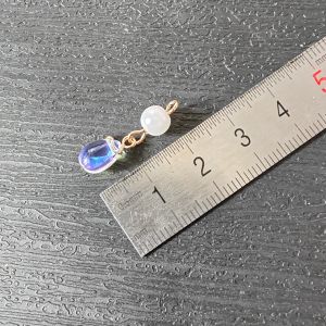 จี้หางปมคล้องหูทำมือ DIY ต่างหูแบบครึ่งสำเร็จรูป ลูกปัดหินเทียม เครื่องประดับหางปมแบบติดผม